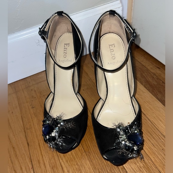 Enzo Angiolini Eathaddea Platform Stiletto Ankle Strap Pump Size 10 - Picture 2 of 11